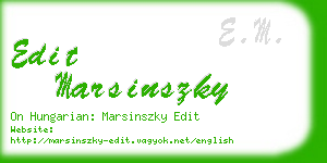 edit marsinszky business card